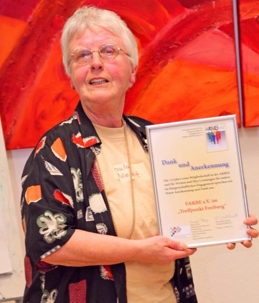 Auszeichnung für 15 Jahre Mitgliedschaft bei ARBES e.V.