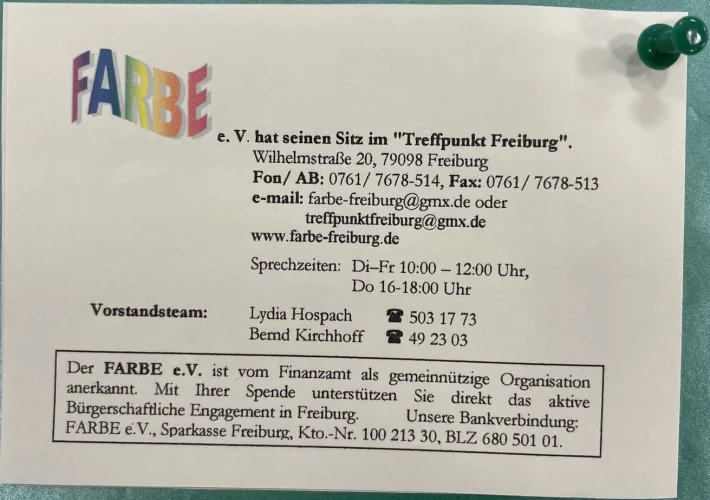 Flyer: Alte Kontaktdaten des Vereins