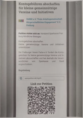Projekt: Kontogebühren abschaffen - Sparkasse